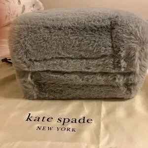 Kate Spade NWT Elegant Gray Faux Fur Women\'s Bag kate spade | Bags | Nwot Kate Spade Gray Faux Fur Women Bag  main image 4